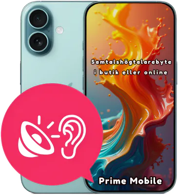 iPhone 16 Plus samtalshögtalarebyte