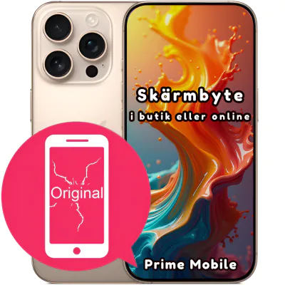 iPhone 16 Pro Skärmbyte Original kvalité