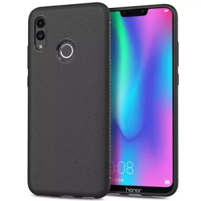 Twill Texture Flexicase Skal till Huawei P Smart (2019) / Honor 10 Lite - Svart