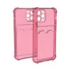 iPhone 12 Pro Stöttåligt Skal med Korthållare - Rosa
