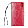 iPhone X/XS Plånboksfodral med Avtagbart Skal - Röd